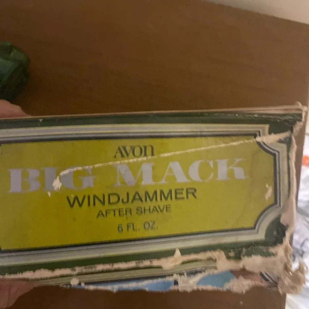 Vintage Avon Big Mack  empty bottle with box